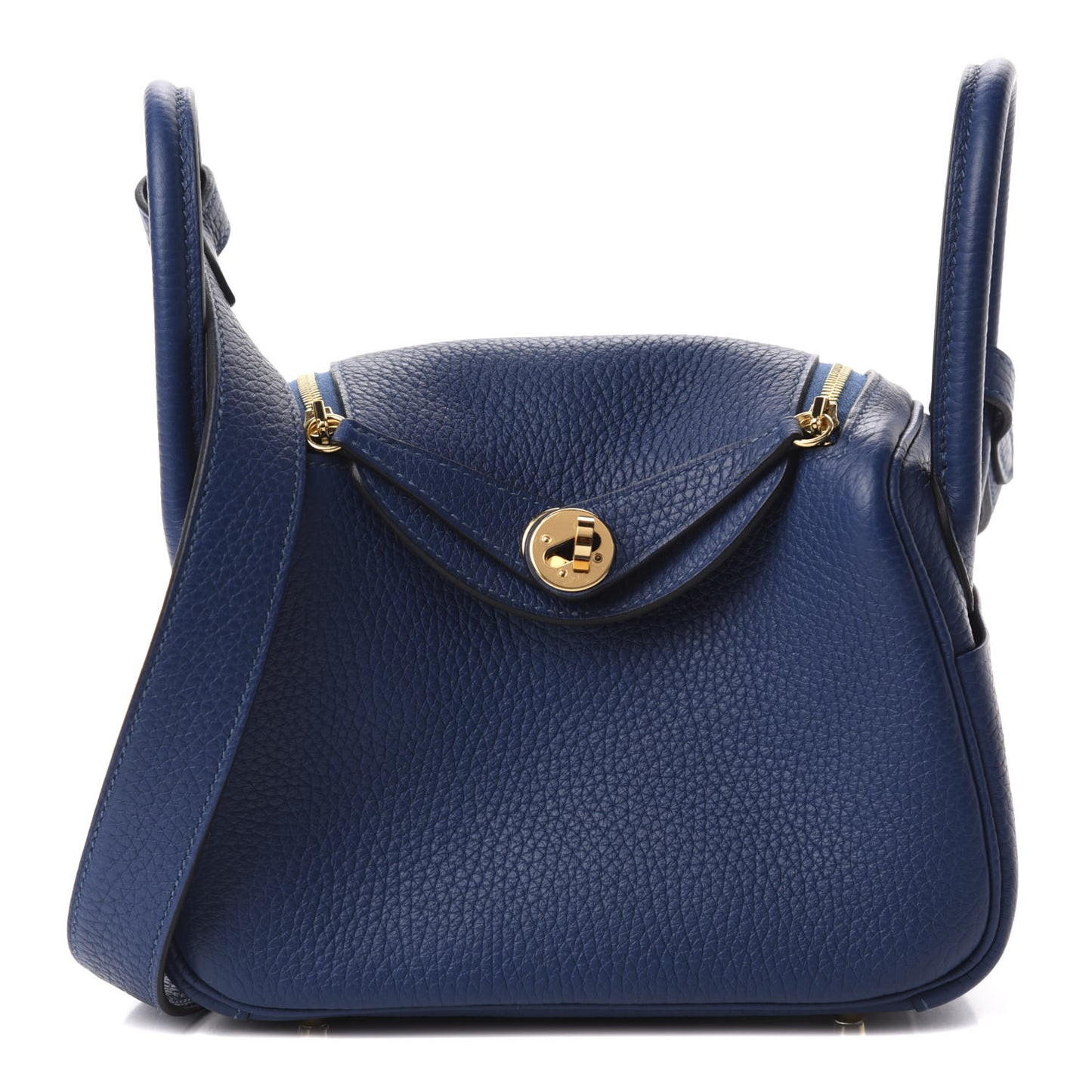 Taurillon Clemence Mini Lindy 20 Deep Bleu
