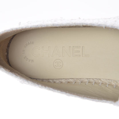 Chanel Tweed Patent CC Espadrilles 36 White 5 of 10
