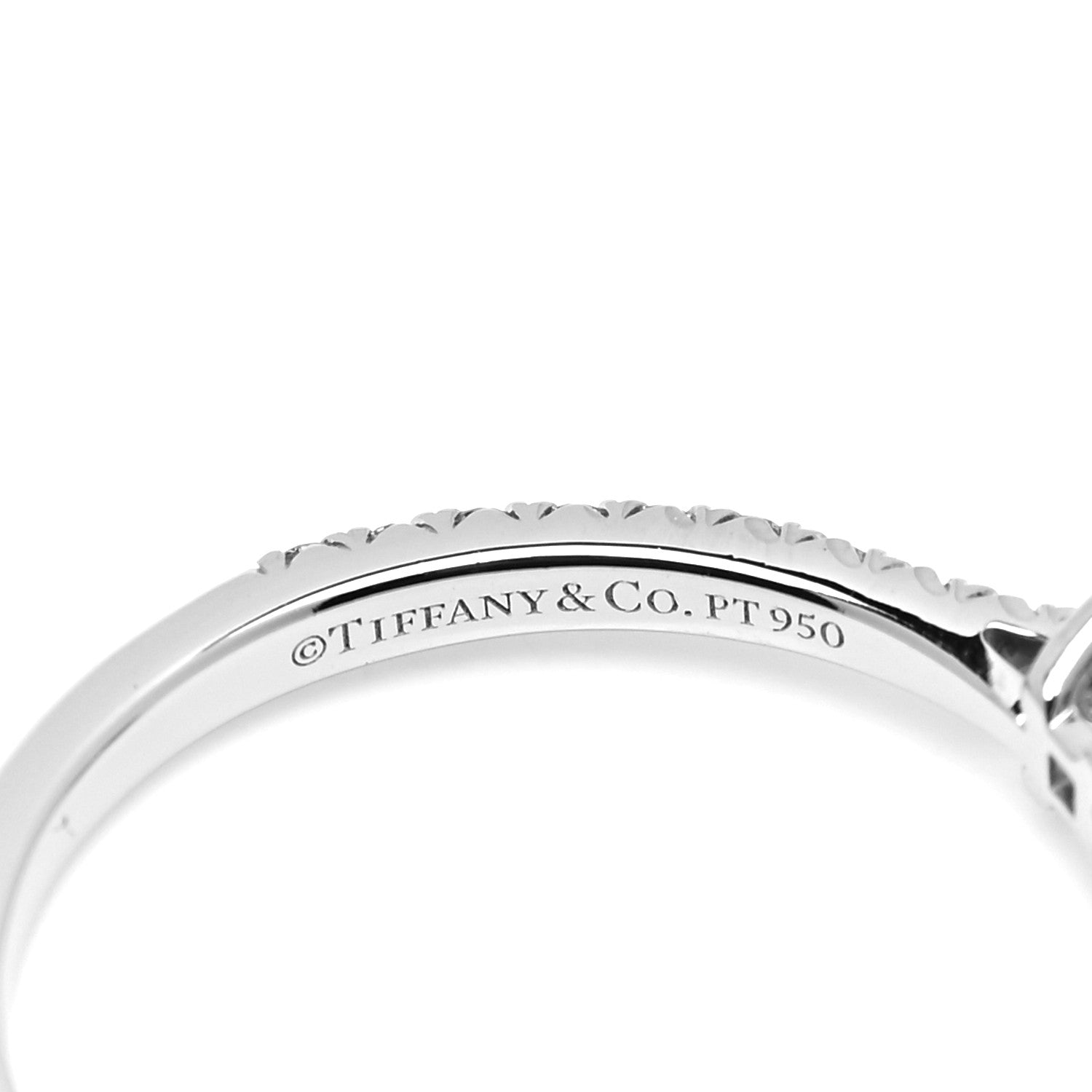 Tiffany Platinum Diamond .30ct Novo Princess Cut Engagement Ring 54 7 4 of 5
