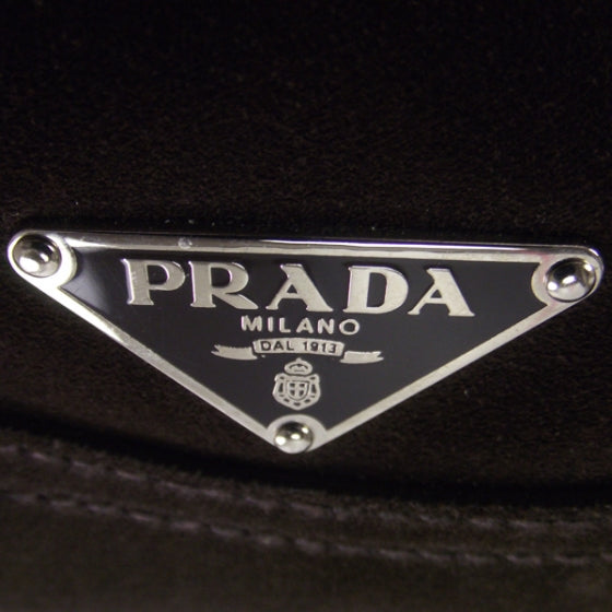 Prada Suede Scamosciato Shoulder Bag Brown 12 of 12