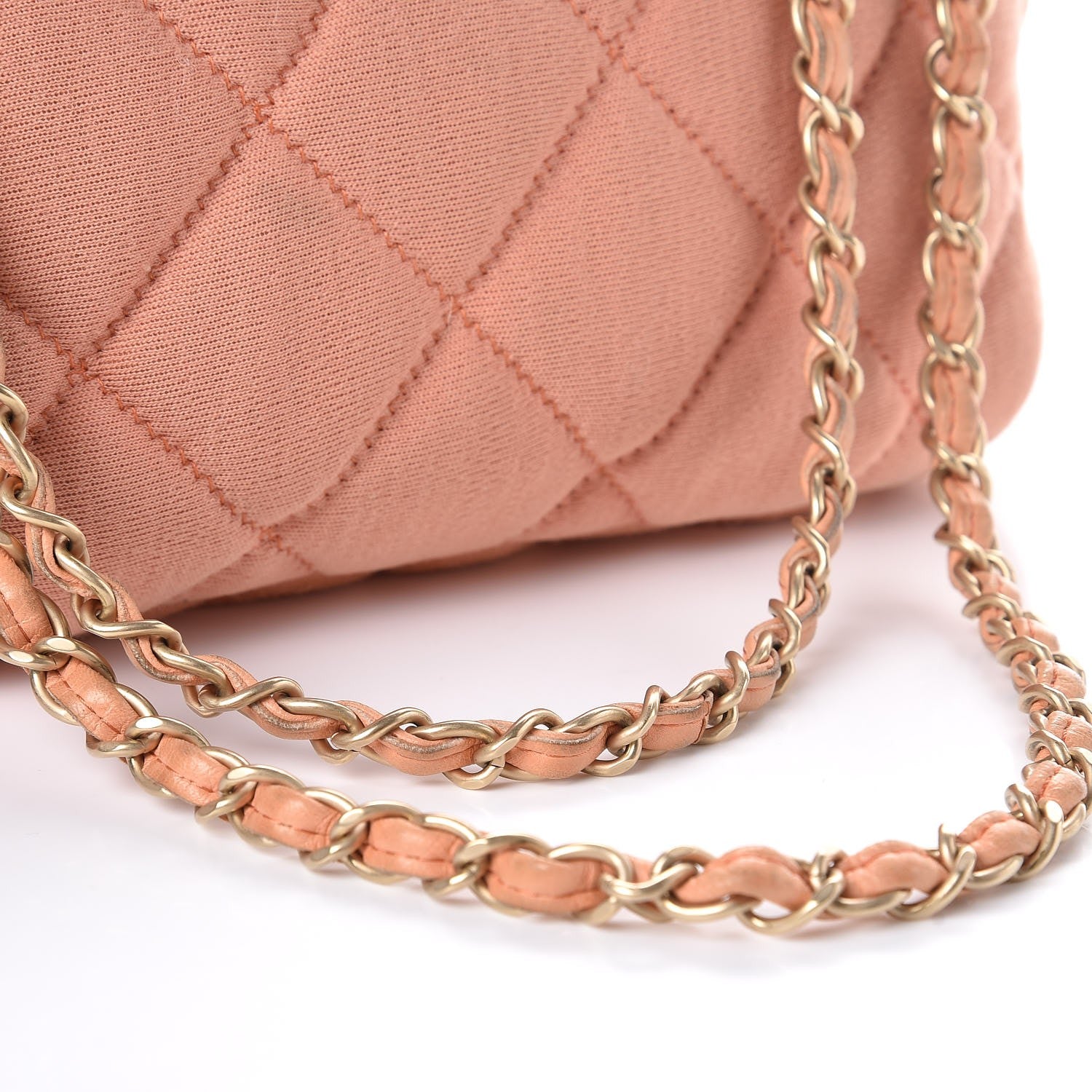 Chanel Jersey Quilted Small Flap Coral 14 of 14