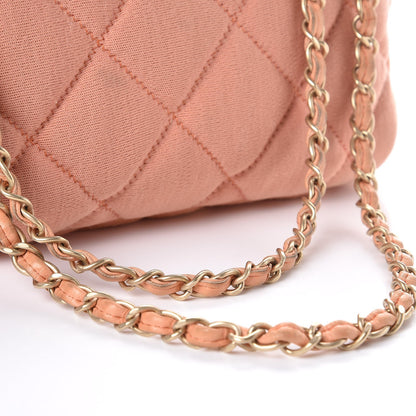 Chanel Jersey Quilted Small Flap Coral 14 of 14