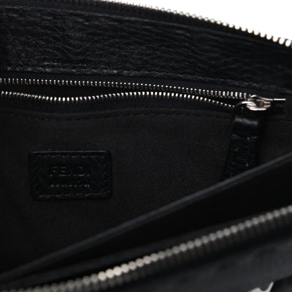 Fendi Cuoio Romano Selleria Monster Eyes Slim Clutch Black 5 of 7