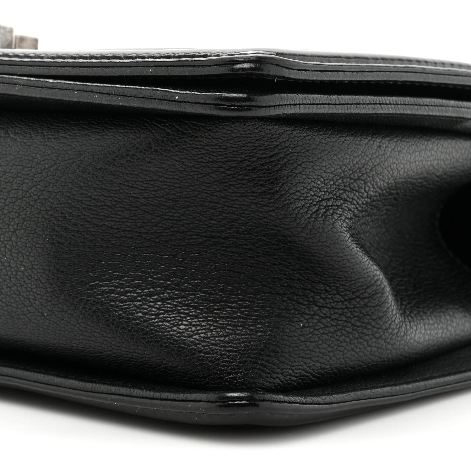 Chanel Goatskin Quilted Patent Medium Duo Boy Flap Black 8 of 15