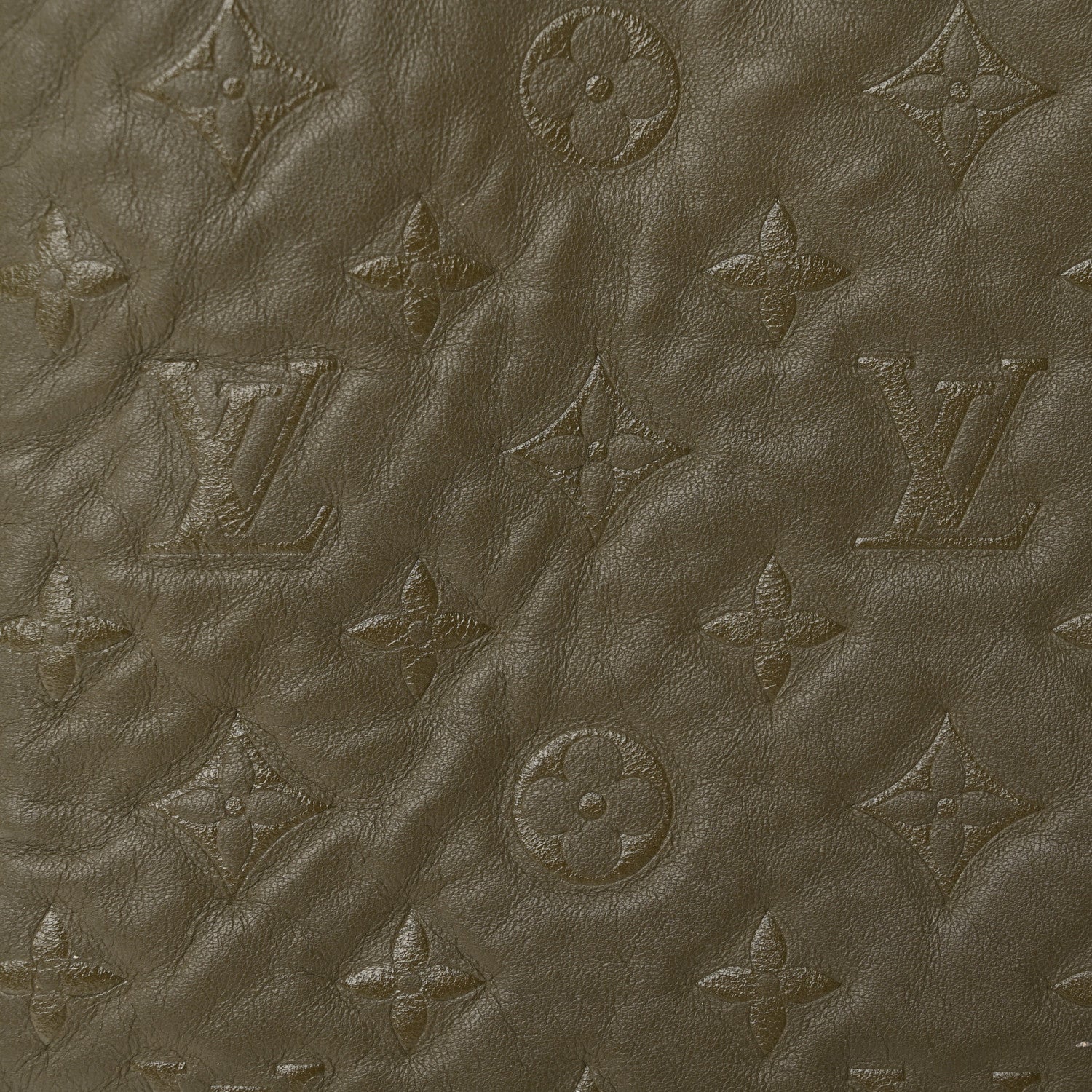Louis Vuitton Lambskin Embossed Monogram Coussin MM Khaki 15 of 15