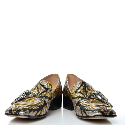 Gucci Brocade Floral Jacquard Dionysus Loafers 36.5 Black 5 of 12