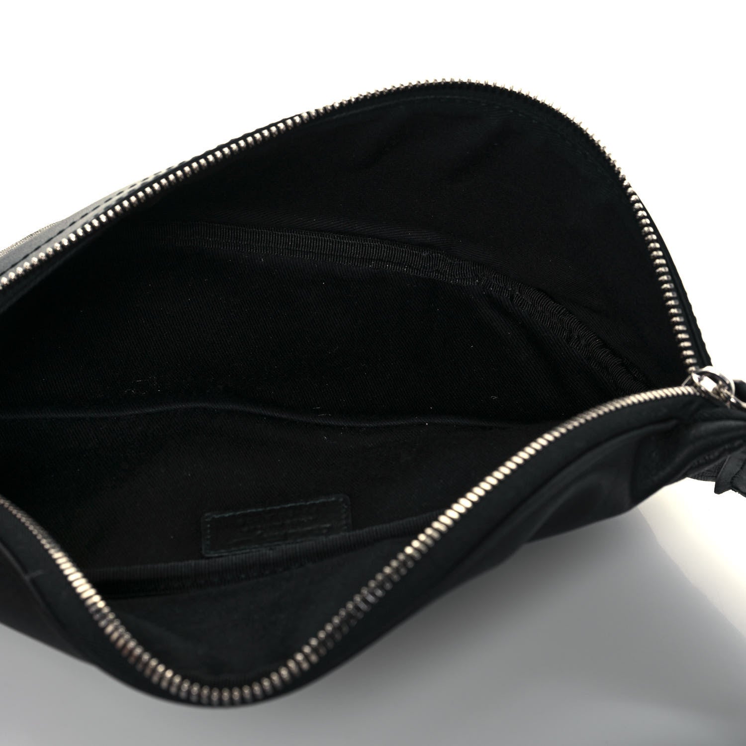 Salvatore Ferragamo Gancini Monogram Calfskin Waist Bag Black Grey 4 of 11