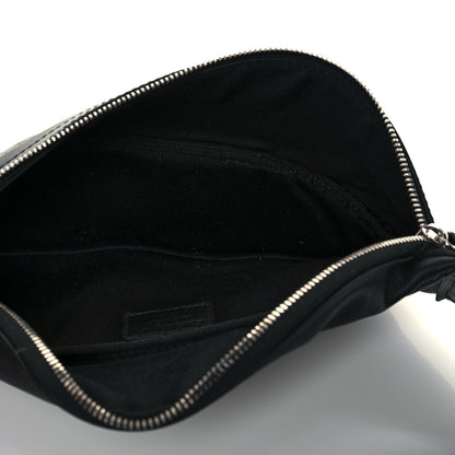 Salvatore Ferragamo Gancini Monogram Calfskin Waist Bag Black Grey 4 of 11