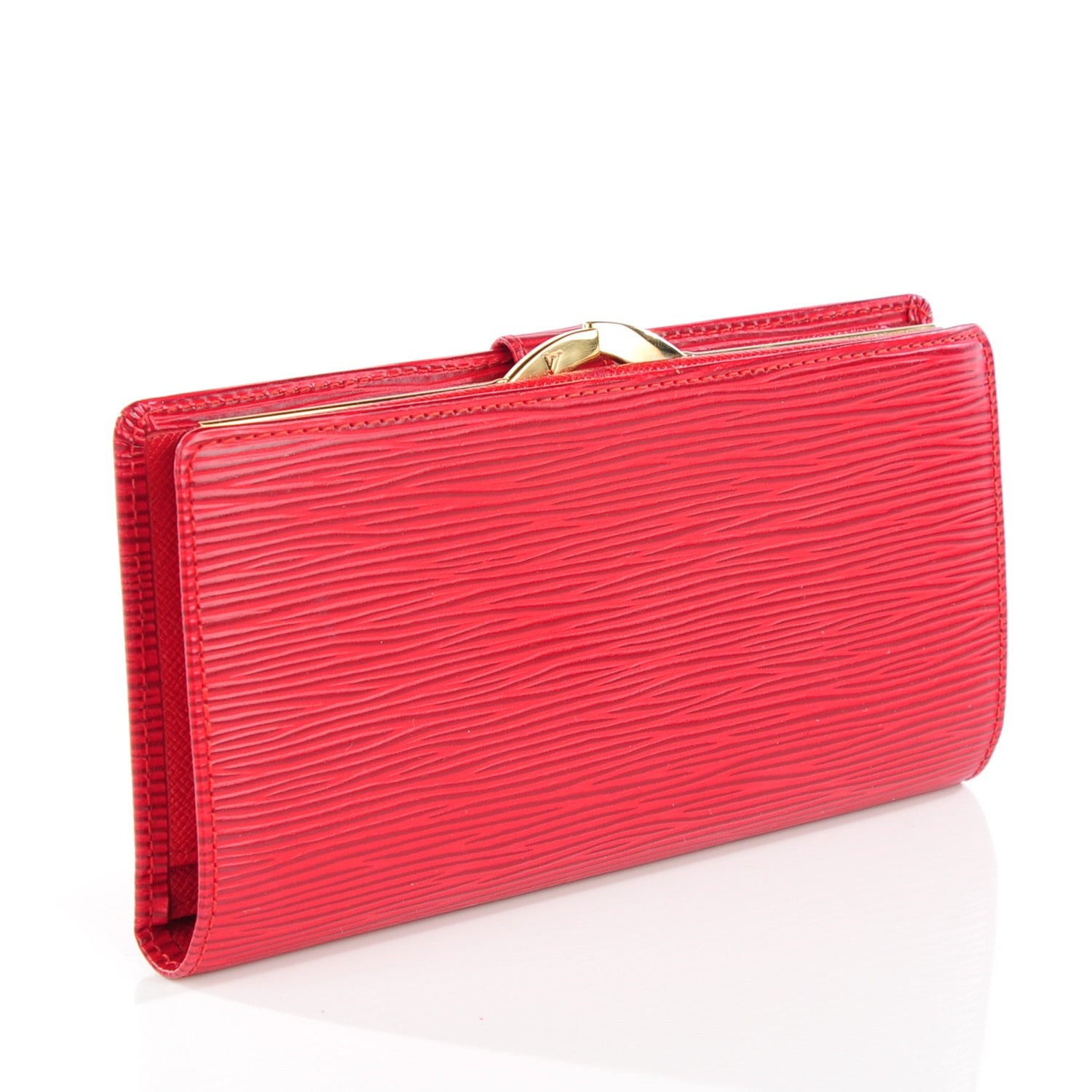 Louis Vuitton Epi Viennois Continental French Purse Wallet Rouge 3 of 7