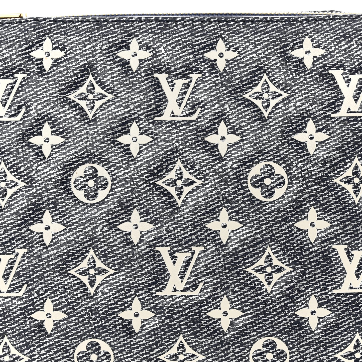 Lambskin Printed Monoglam Coussin PM Blue