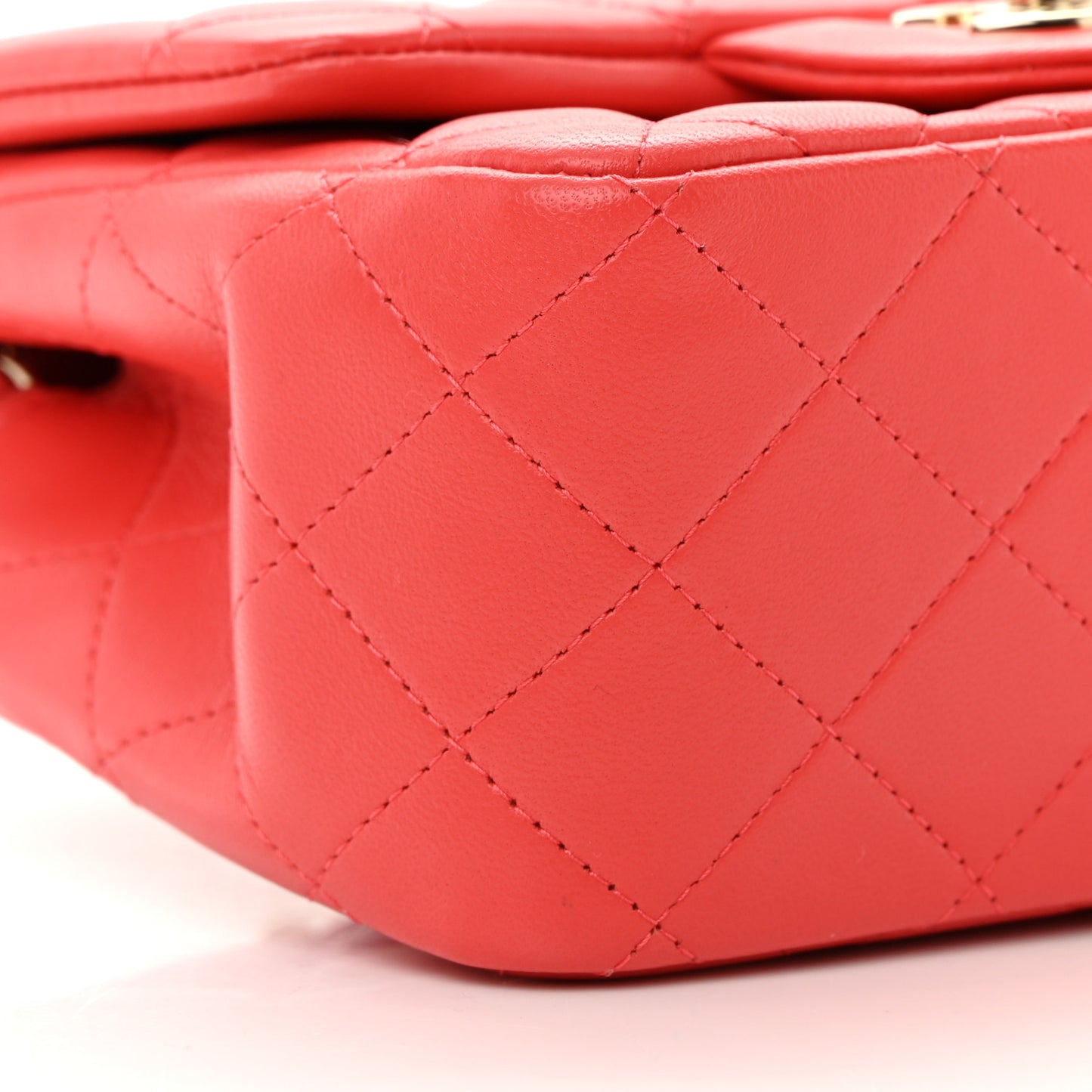 Lambskin Quilted Mini Square Flap Pink