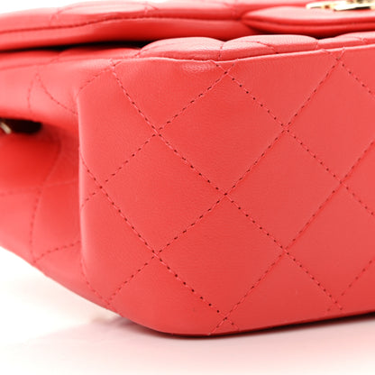 Chanel Lambskin Quilted Mini Square Flap Pink 9 of 13