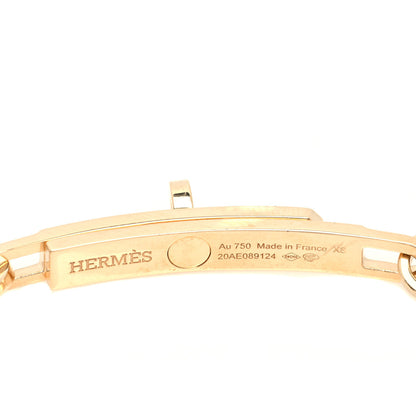 Hermes 18K Yellow Gold Diamond PM Kelly Chaine Bracelet XS 4 of 4