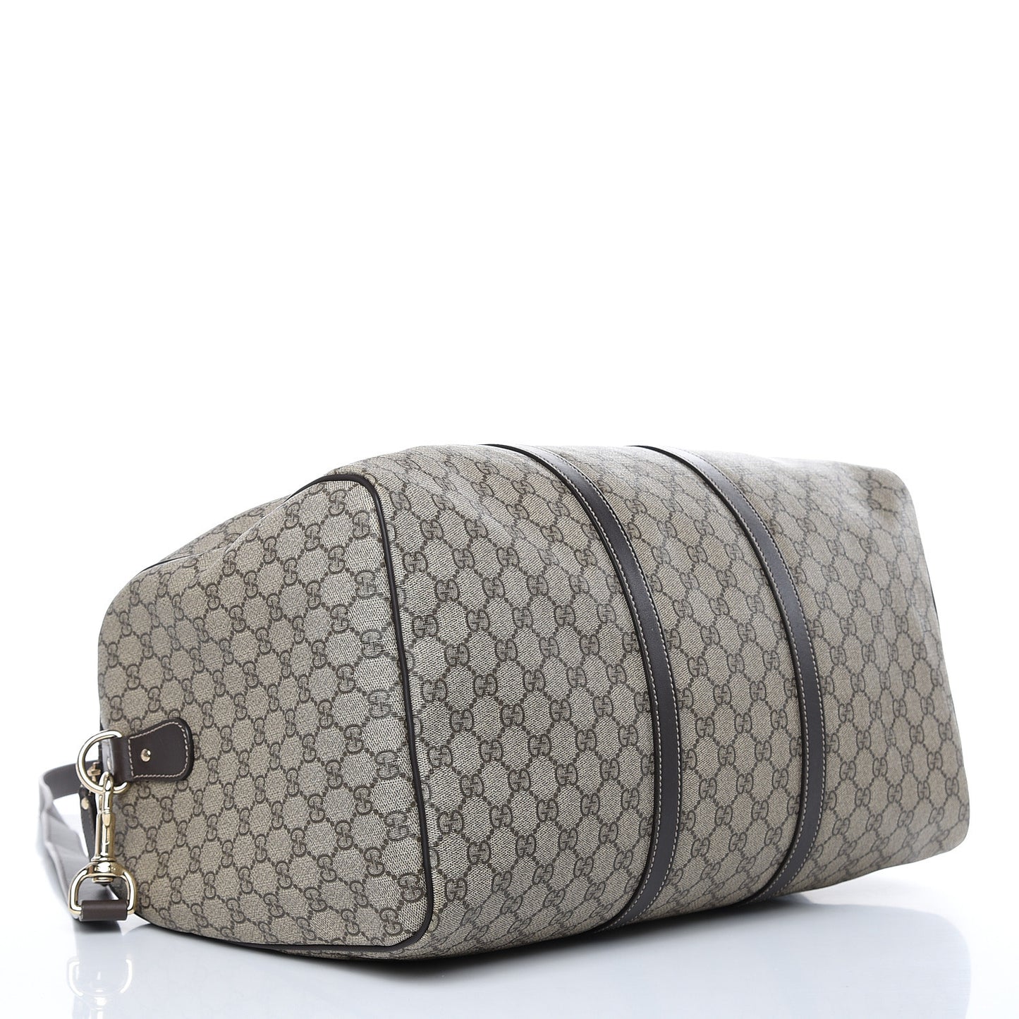 GG Plus Monogram Medium Carry On Duffle Bag Brown