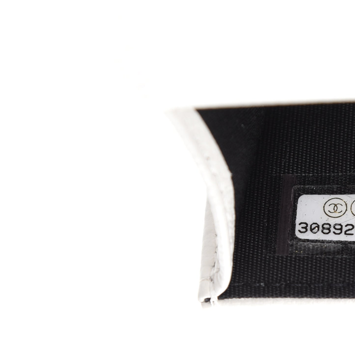 Caviar Quilted My Everything Belt Flap Card Holder White