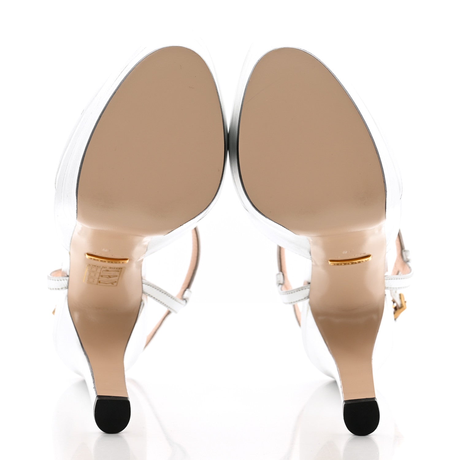 Gucci Metallic Nappa T Strap Platform Pumps 36 Argento 5 of 7