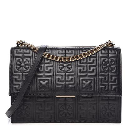 Versace Nappa Ricamo Quilted The Greek Shoulder Bag Black 1 of 11