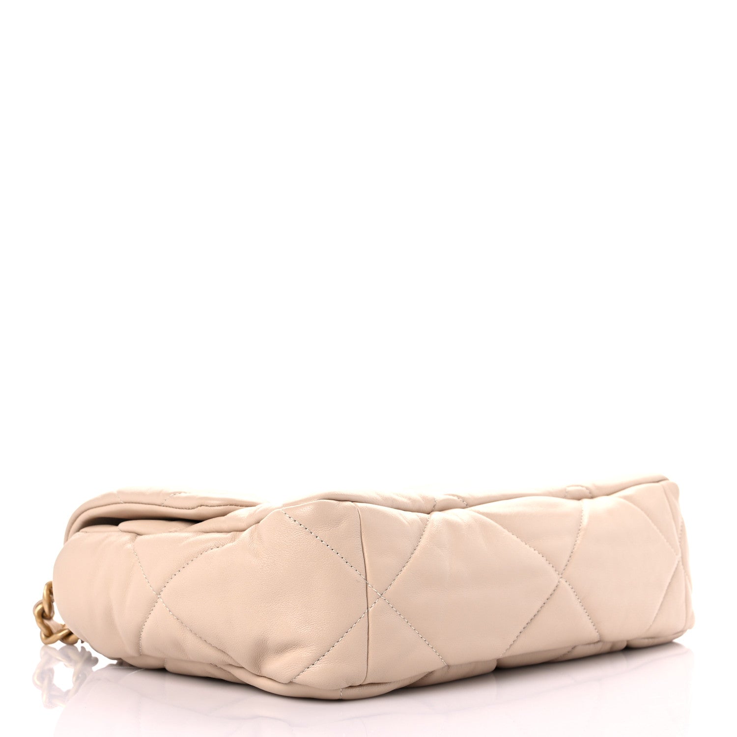 Chanel Lambskin Quilted Large Chanel 19 Flap Beige 3 of 9