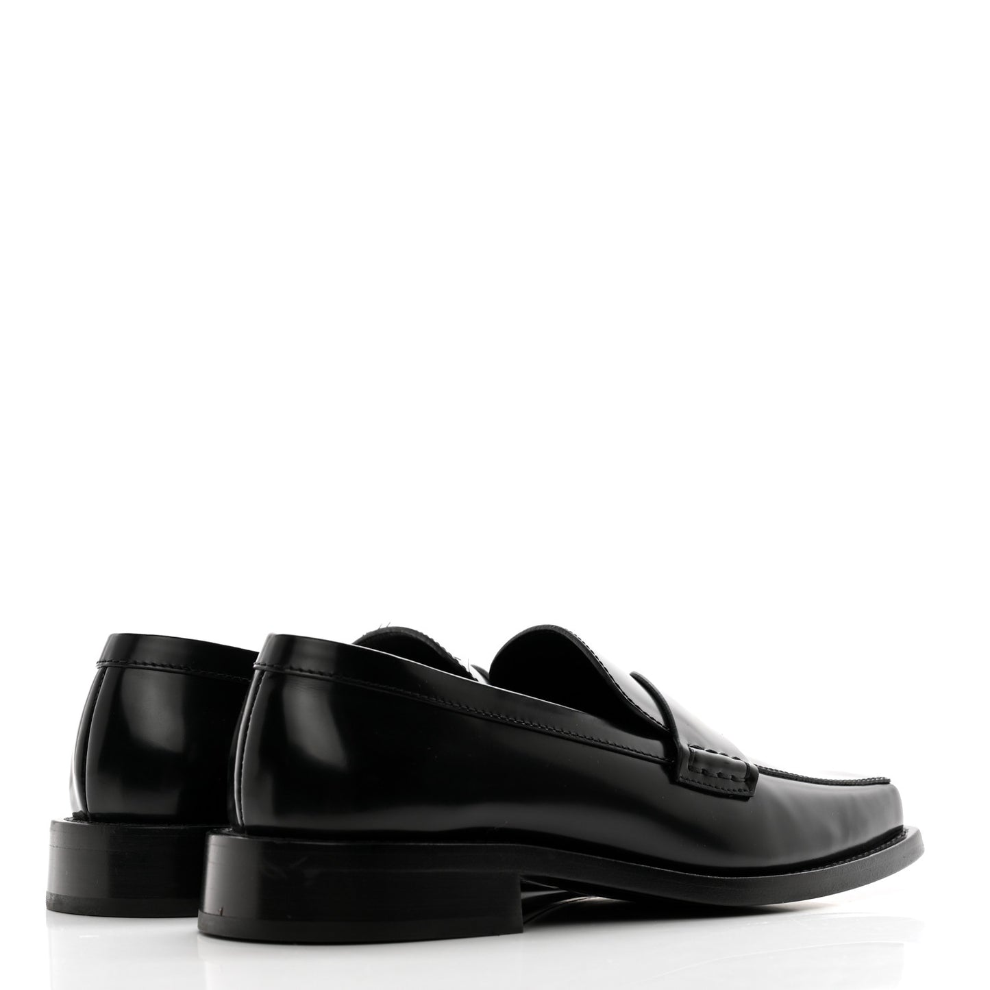 Glazed Calfskin Connelly Flat Loafer 37 Black
