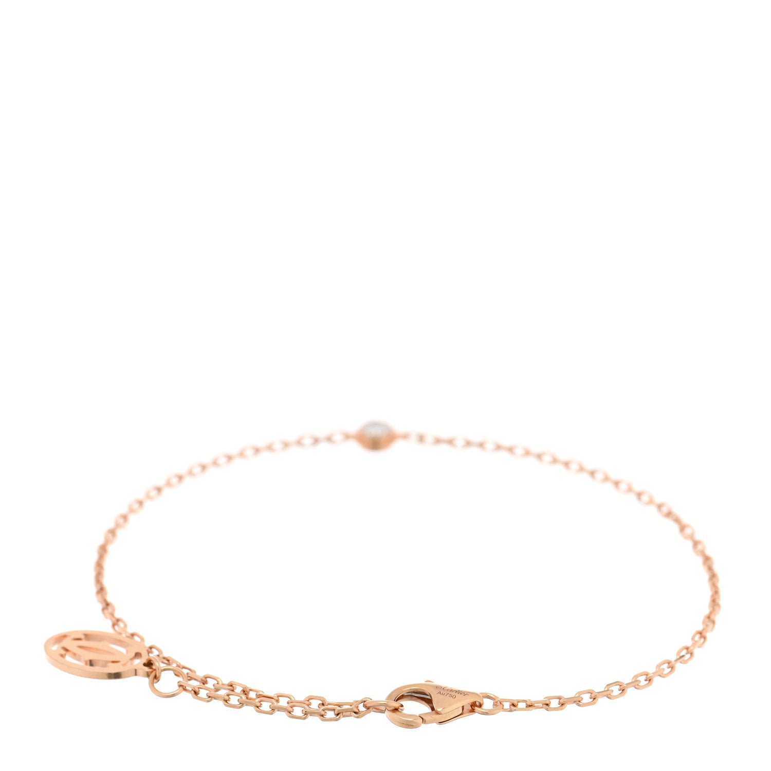 Cartier 18K Pink Gold Diamond SM D'Amour Bracelet 2 of 4