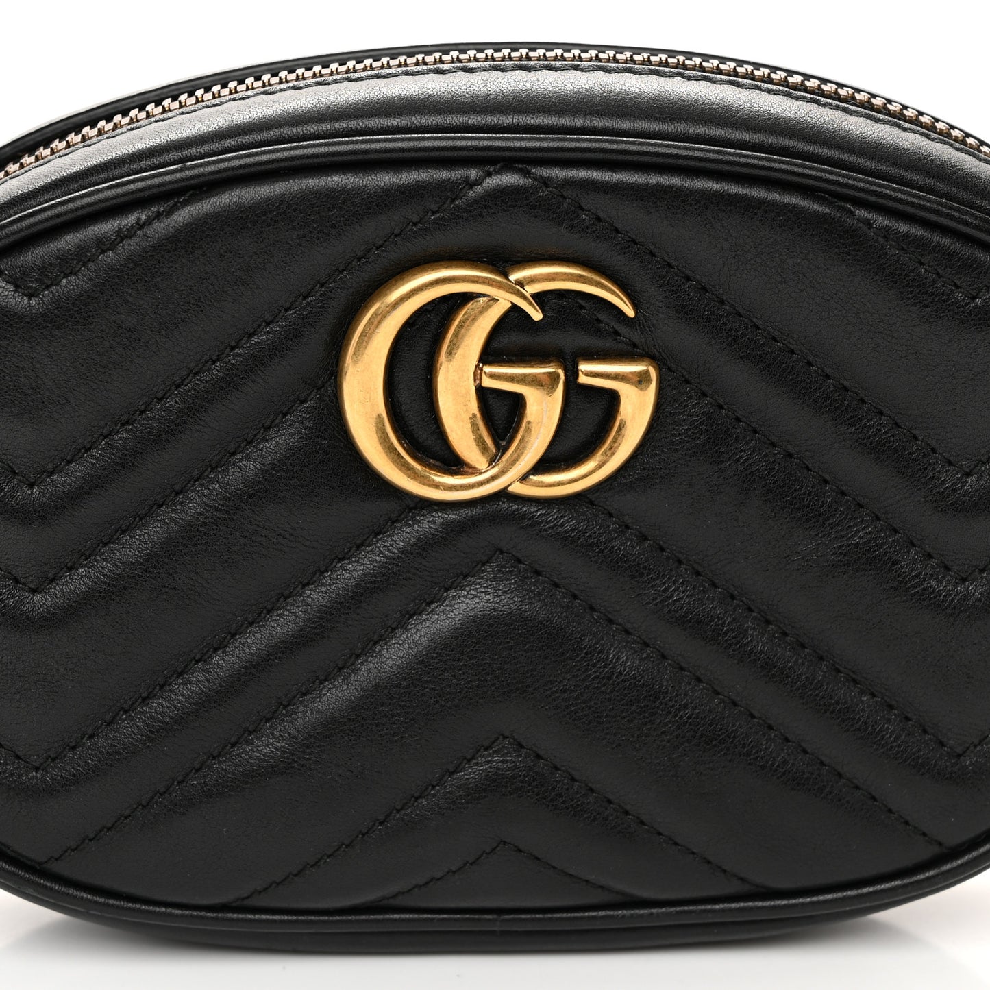 Calfskin Matelasse GG Marmont Belt Bag 85 34 Black