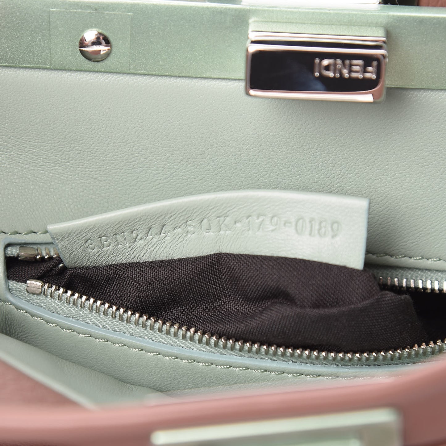 Nappa Colorblock Mini Peekaboo Iconic Satchel English Rose Plaster Oxigen