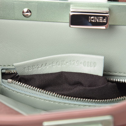 Fendi Nappa Colorblock Mini Peekaboo Iconic Satchel English Rose Plaster Oxigen 9 of 14