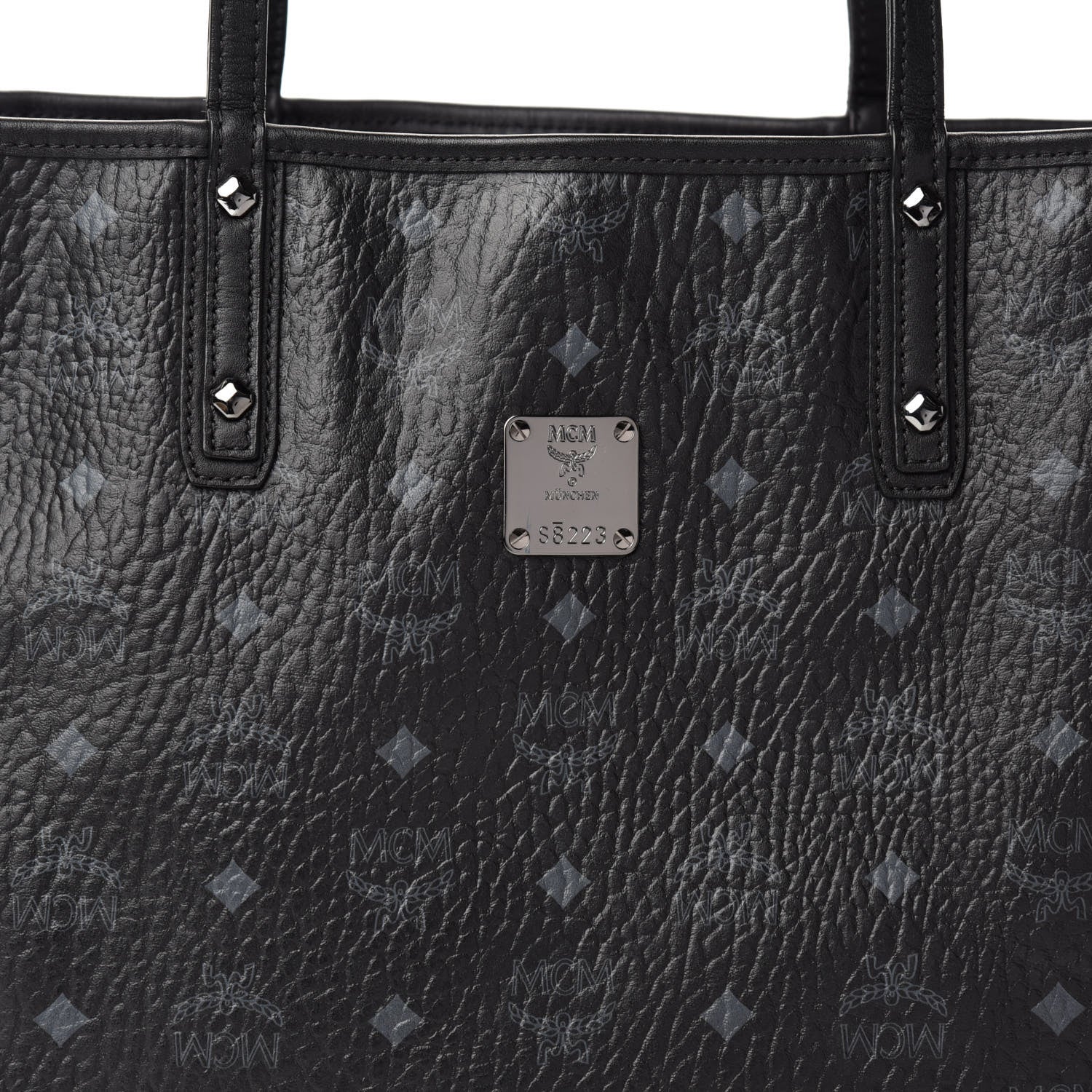 MCM Metallic Galaxy Visetos Medium Project Reversible Shopper Tote Black Multicolor 8 of 15
