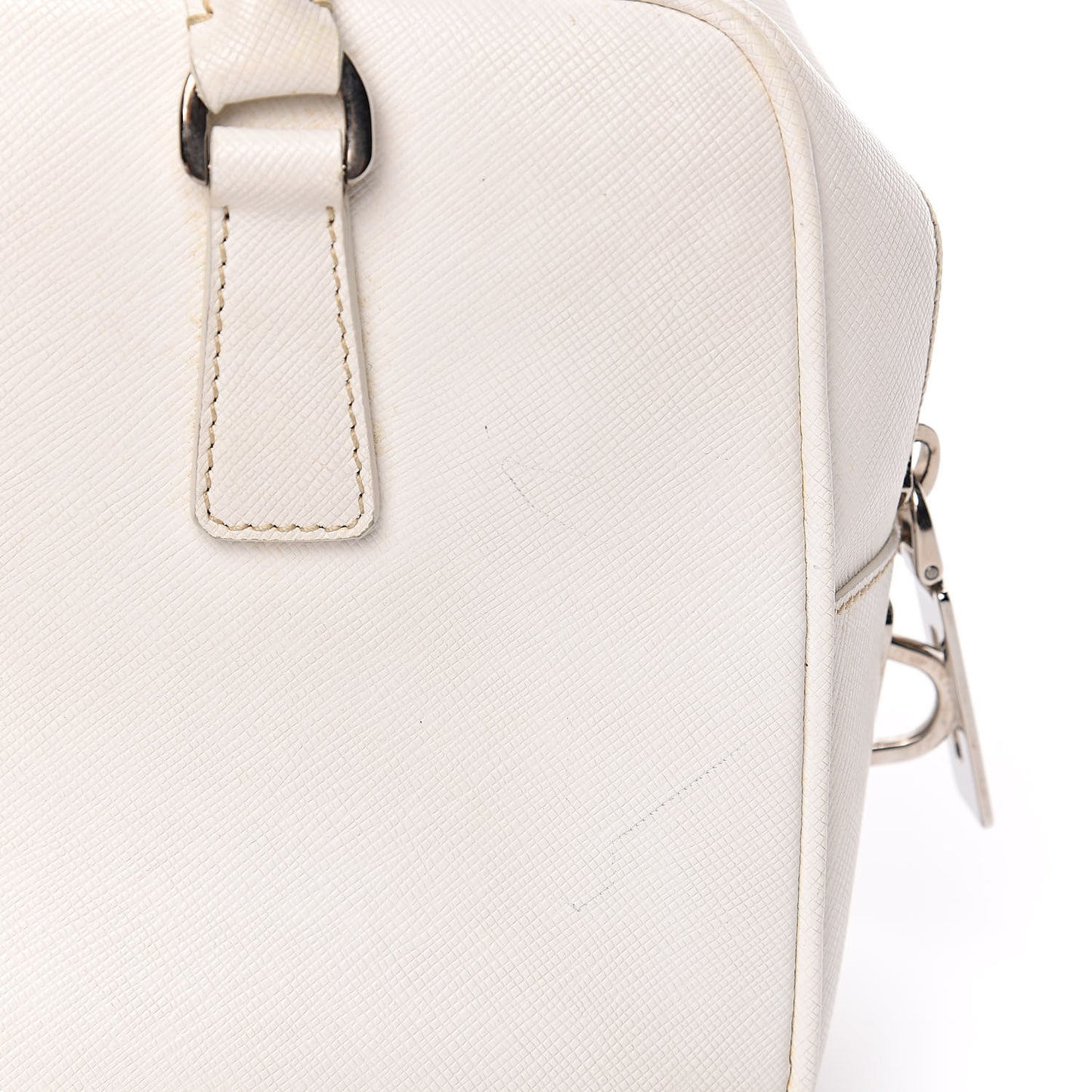 Saffiano Lux Small Tote Bianco