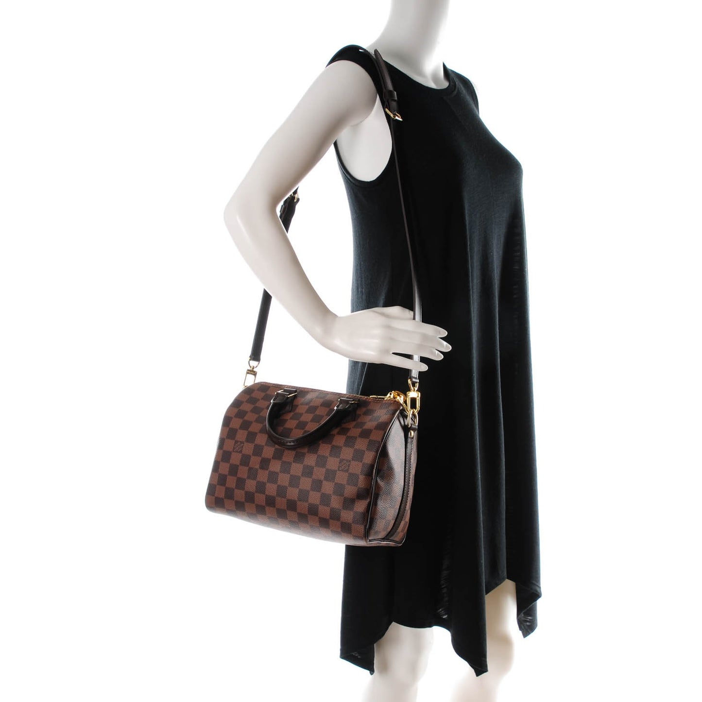 Damier Ebene Speedy Bandouliere 25