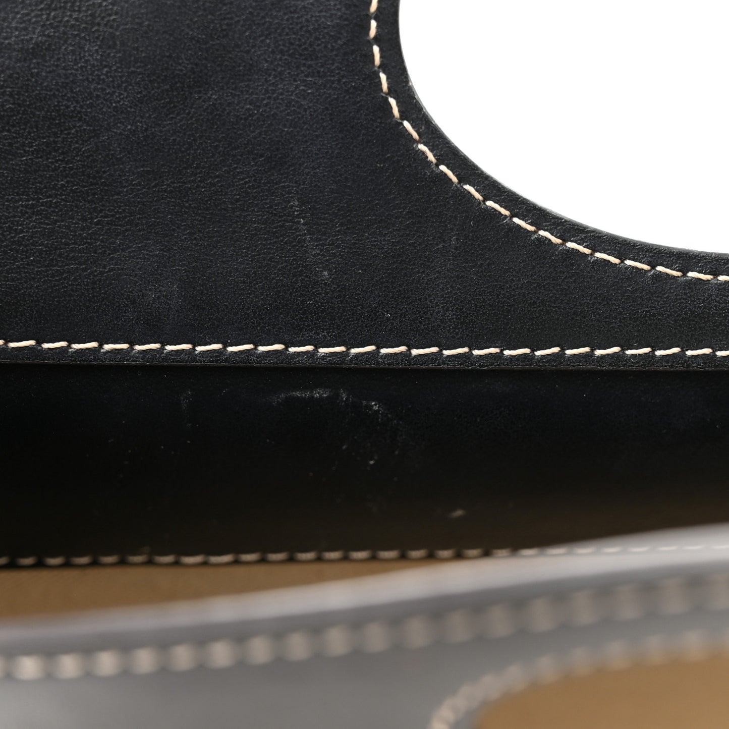 Smooth Calfskin Canvas Two Tone Mini Pocket Bag Black Tan