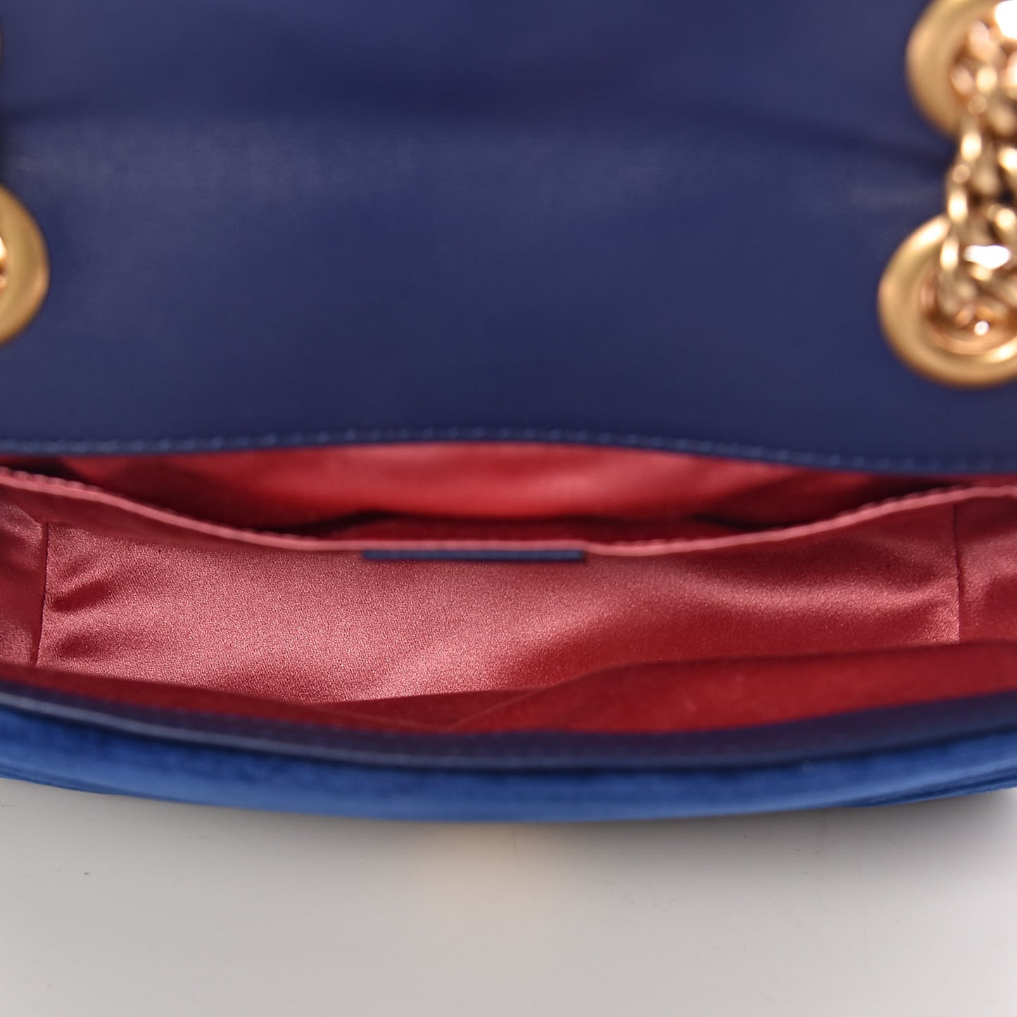 Velvet Matelasse Mini GG Marmont Shoulder Bag Cobalt Blue