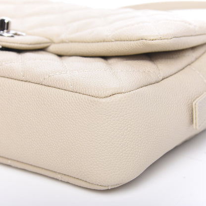 Chanel Caviar Quilted Medium Casual Journey Flap White 8 of 10