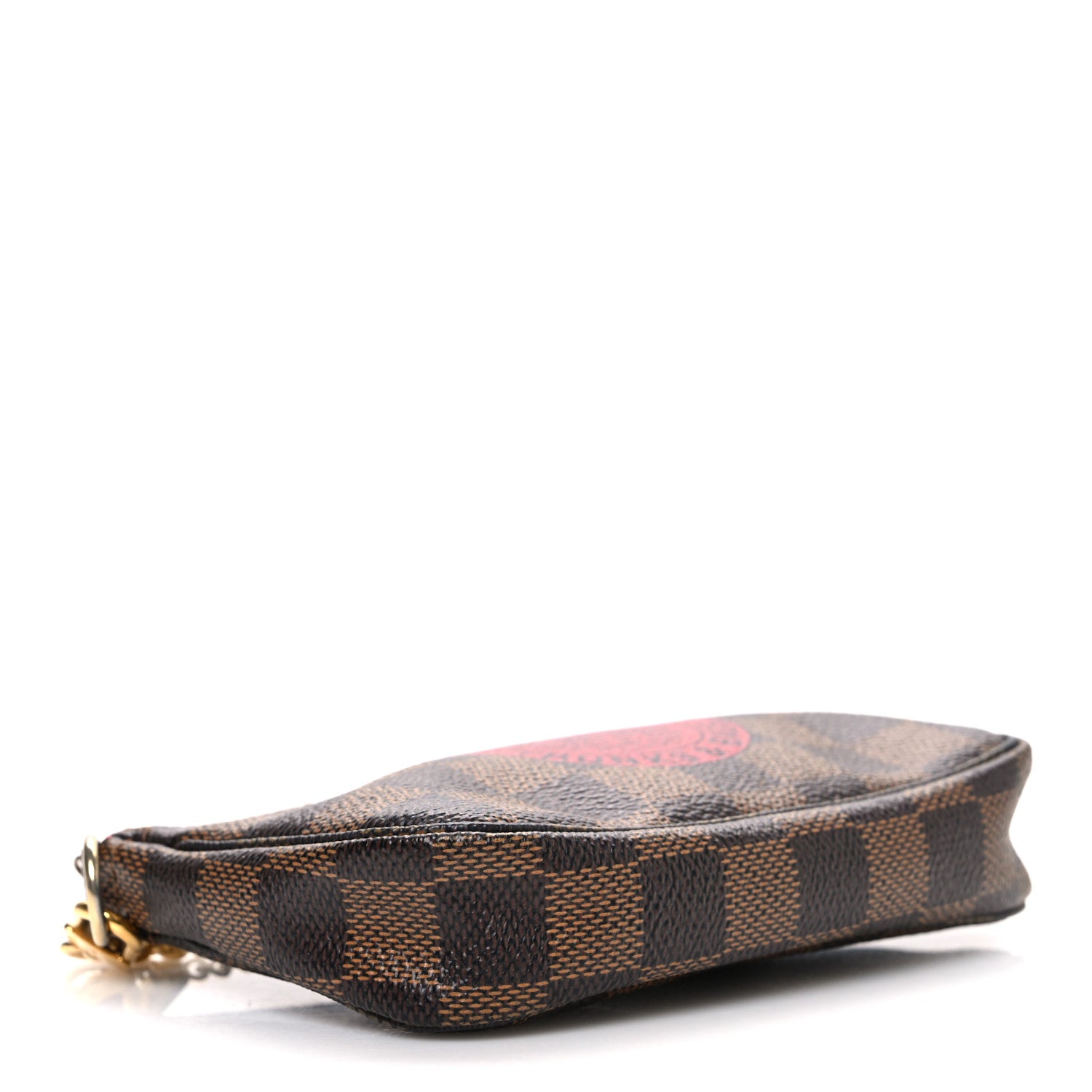 Louis Vuitton Damier Ebene Complice Trunks and Bags Mini Pochette Accessories Red 4 of 7
