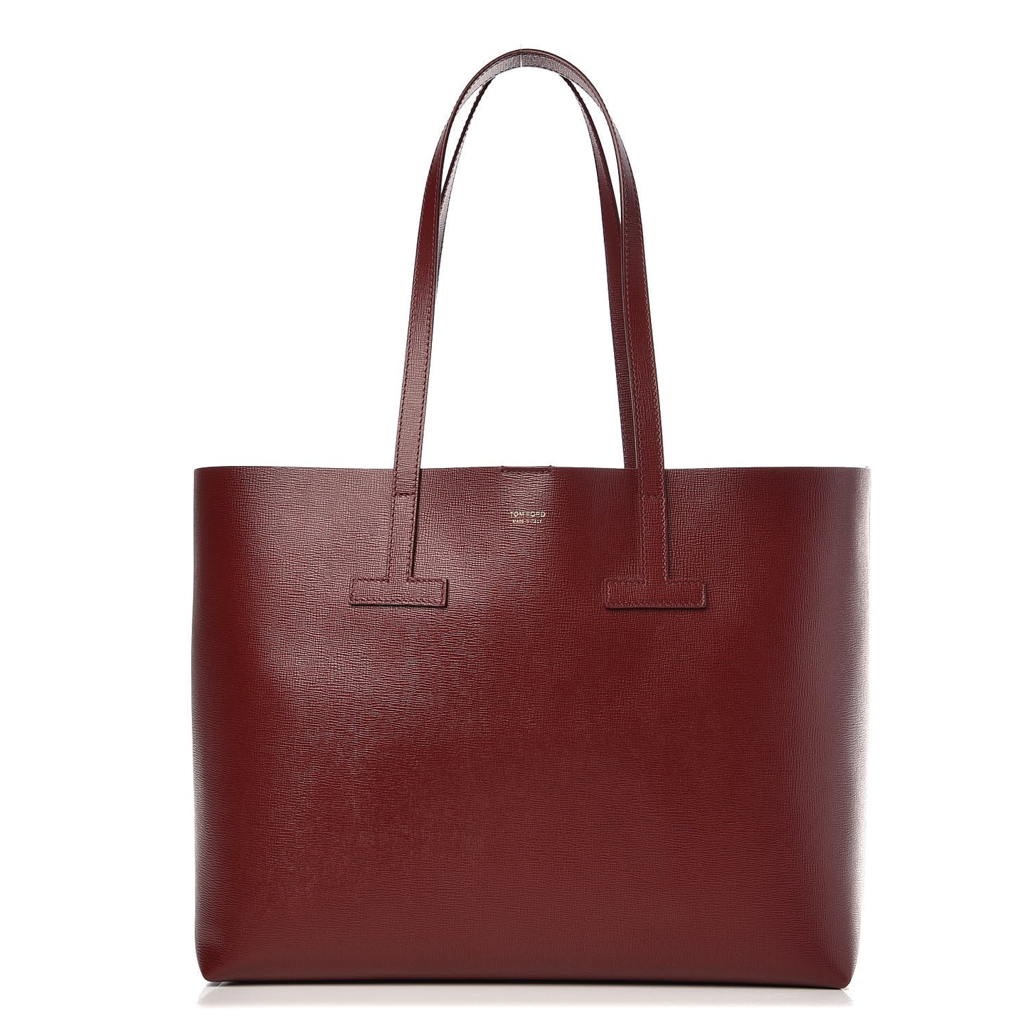 Grained Calfskin Small T Tote Cabernet