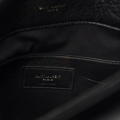 Saint Laurent Sheepskin Matelasse Chevron Monogram Monochrome Large College Satchel Black 8 of 11
