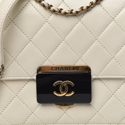 Chanel Sheepskin Quilted Beauty Lock Flap White 31 of 31