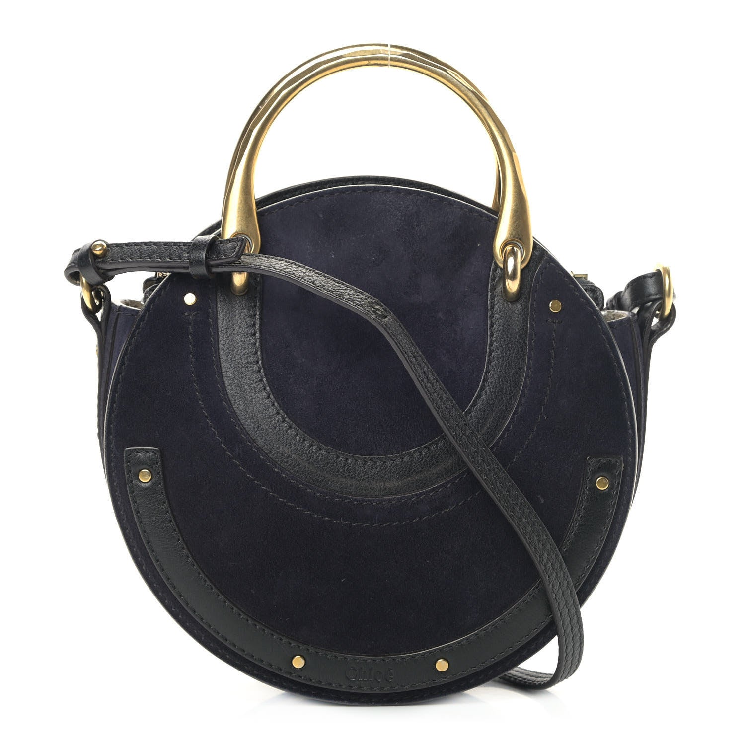 Chloe Calfskin Suede Medium Pixie Bag Full Blue 1 of 13