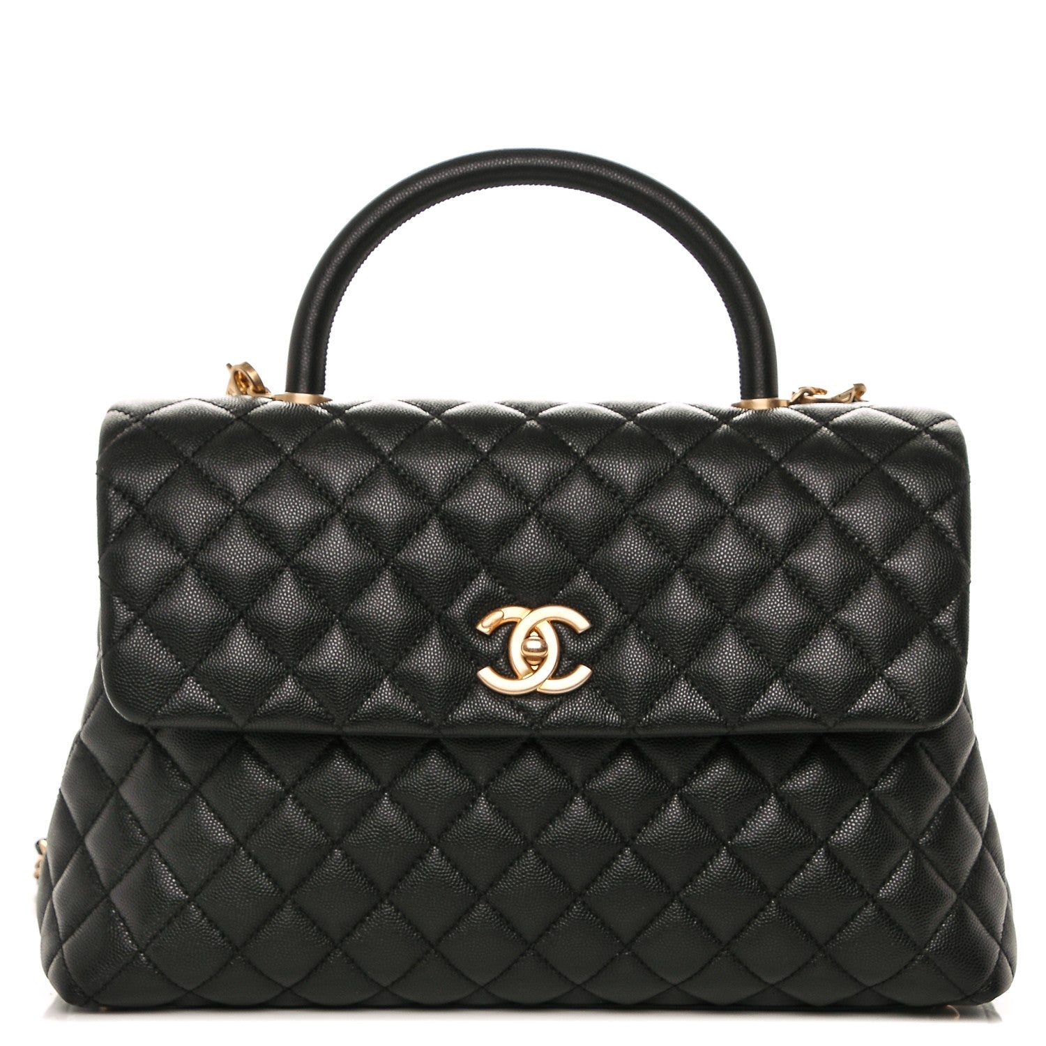 Chanel Caviar Quilted Medium Coco Handle Flap Black 1 of 7