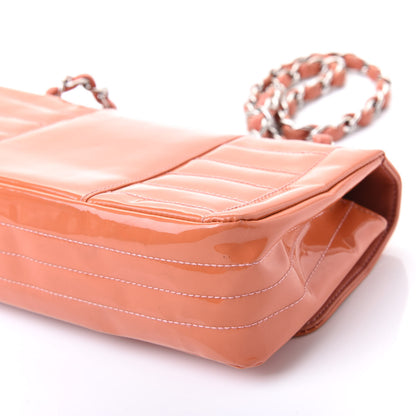 Chanel Patent Horizontal Quilted Medium Single Flap Pink 8 of 13
