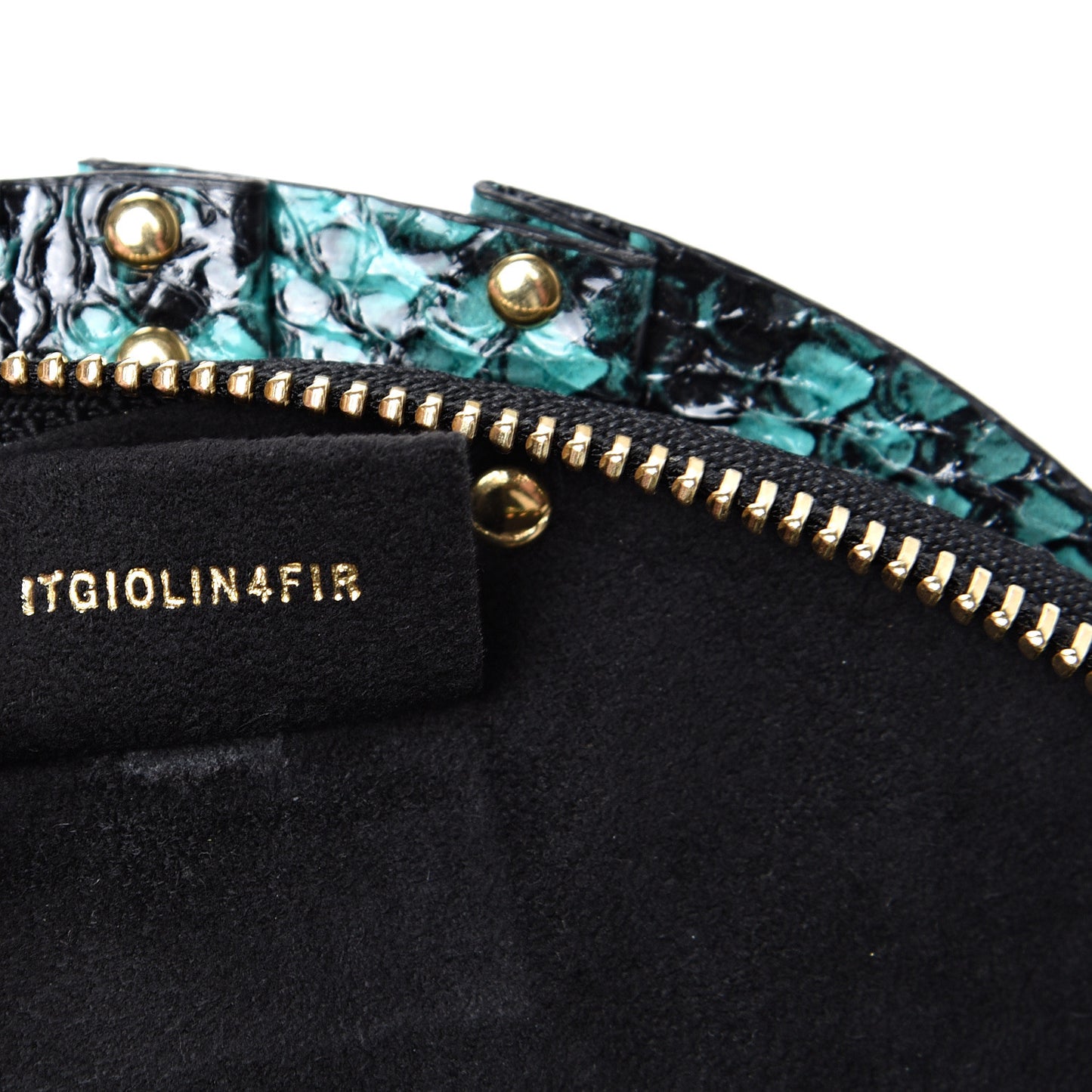 Calfskin Snakeskin Embossed Fish Bag Charm Multicolor