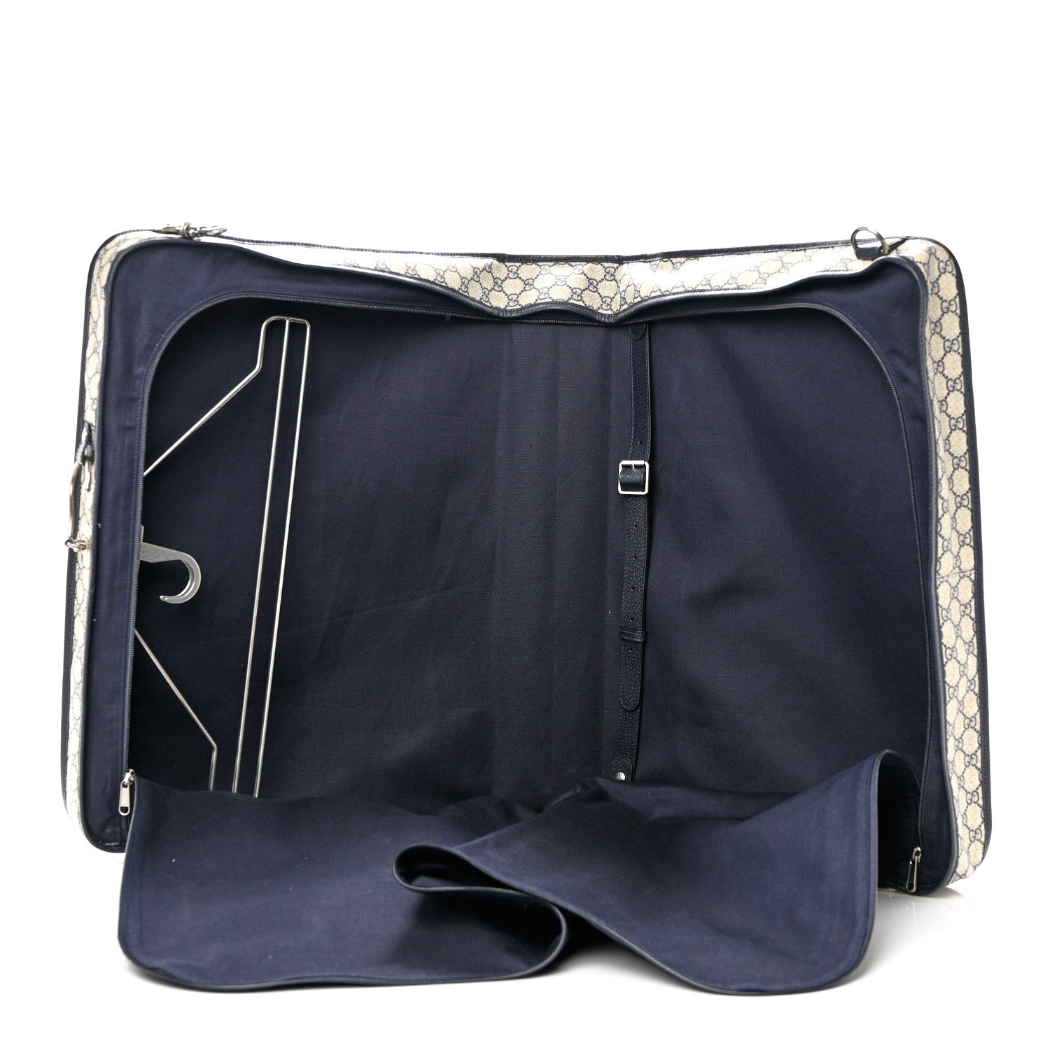 Gucci GG Supreme Monogram Web Savoy Garment Bag Beige Blue 4 of 9