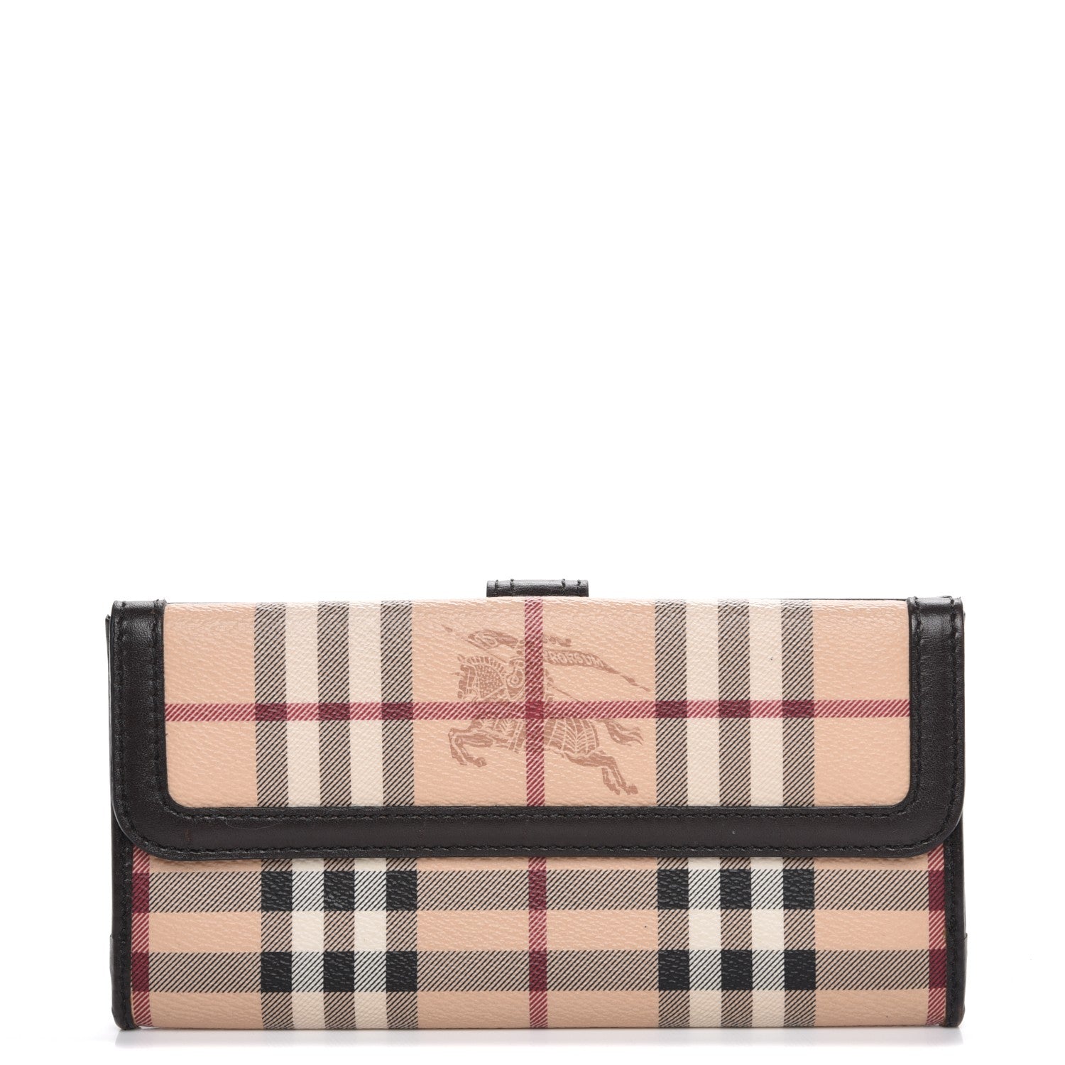 Burberry Haymarket Check Continental Wallet Black 1 of 8