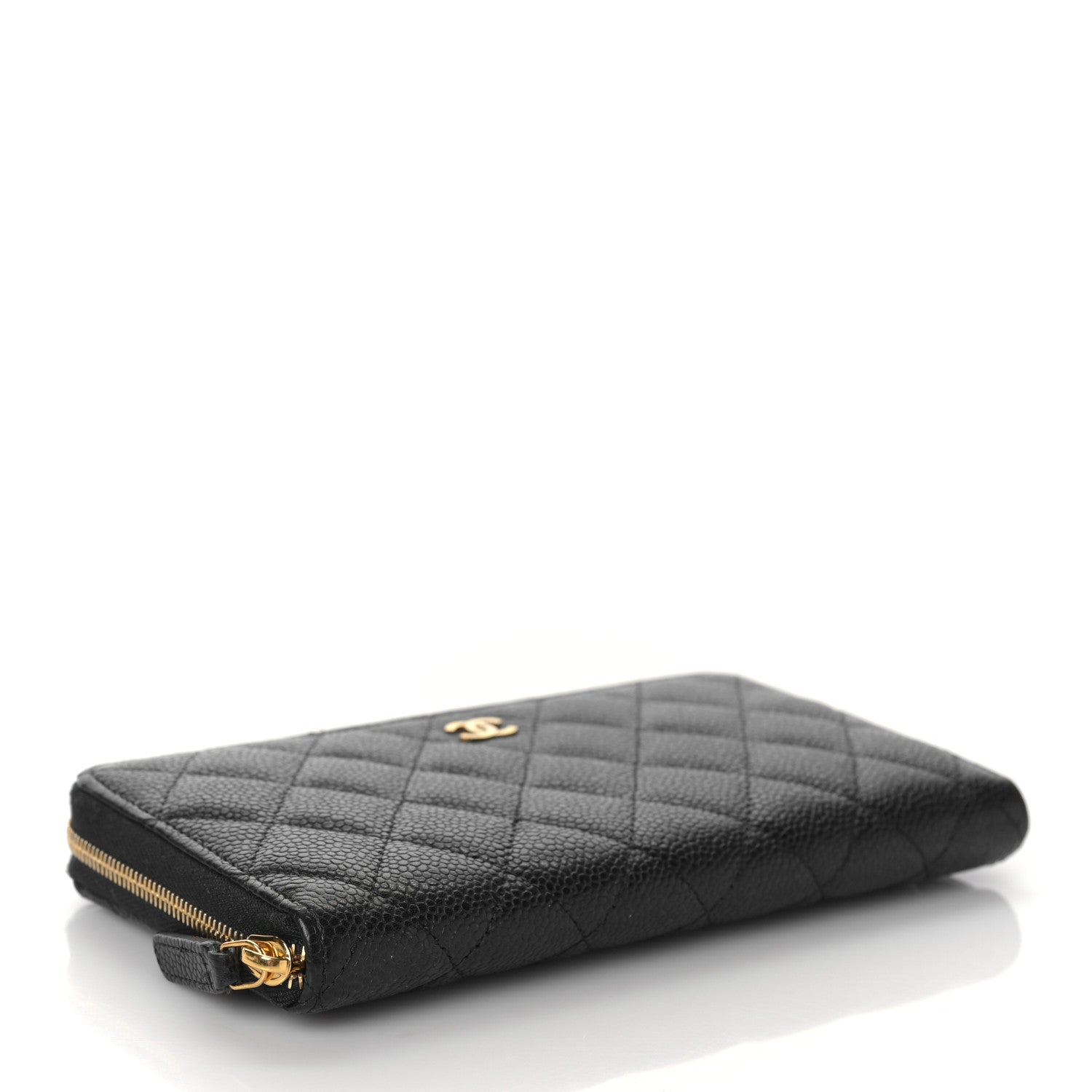 Chanel Caviar Quilted Large Gusset Zip Around Wallet Black 4 of 10