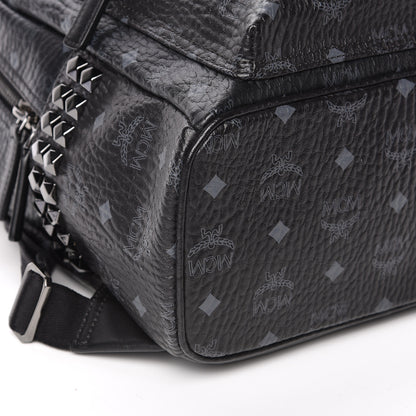 MCM Visetos Small Side Stud Stark Backpack Black 8 of 10