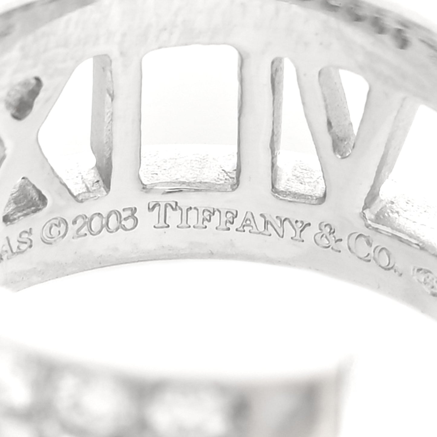 18K White Gold Diamond Atlas Open Hoop Earrings