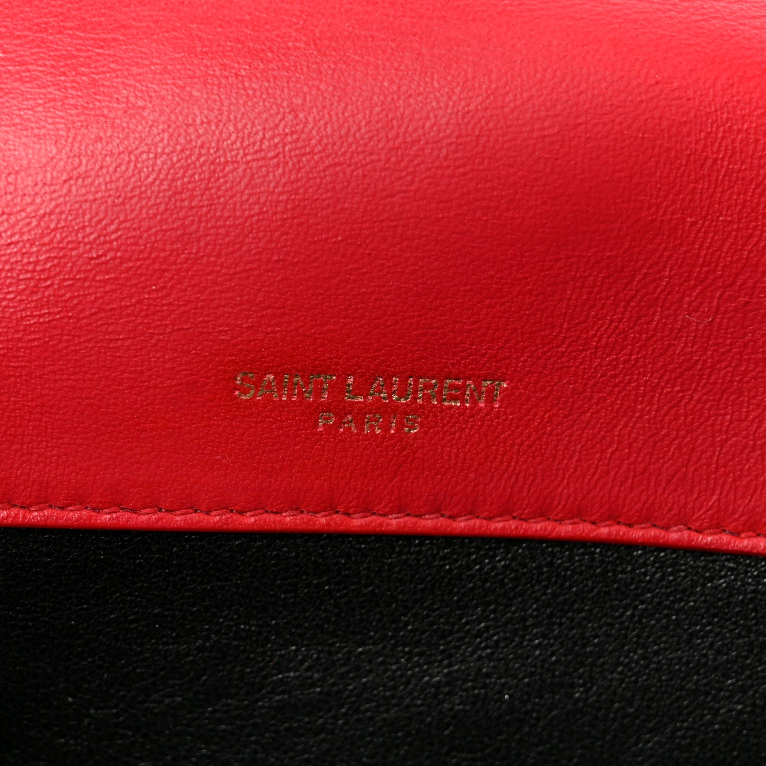 Saint Laurent Lambskin Matelasse Chevron Monogram Medium Sulpice Bag Red 7 of 11