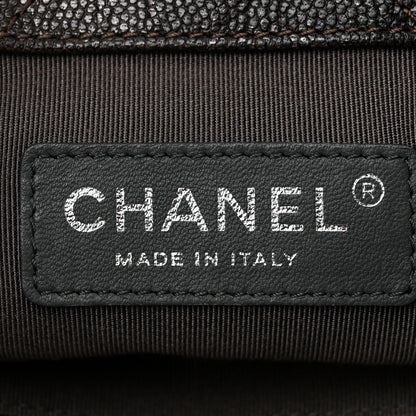 Chanel Metallic Grained Goatskin Chevron Quilted Gabrielle Backpack Dark Silver Gold 6 of 10