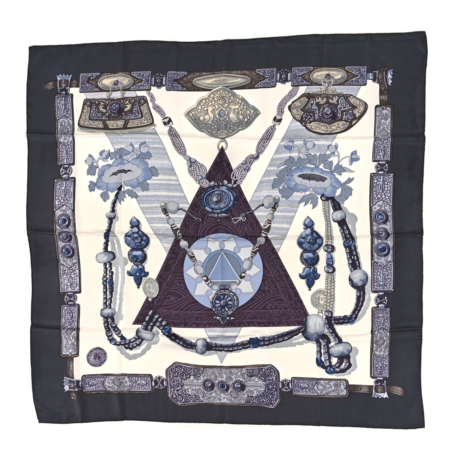 Hermes Silk Tibet Scarf 90 2 of 10