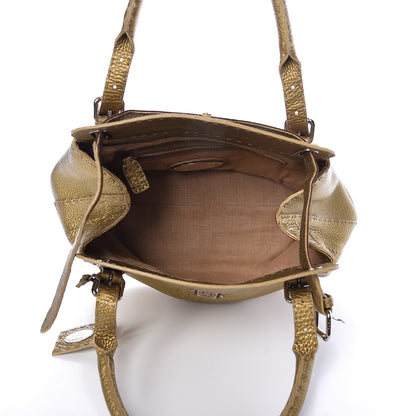Fendi Calfskin Romano Selleria Small Villa Borghese Tote Gold 5 of 10